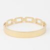 Ribbed Chain Clasp Bracelet – Polished Metallic