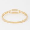 Curb Chain Bracelet with Jeweled Clasp – Polished Metallic