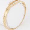 Curb Chain Bracelet with Jeweled Clasp – Polished Metallic