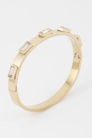 Multi Crystal Clasp Bracelet – Metallic Crystal Accent