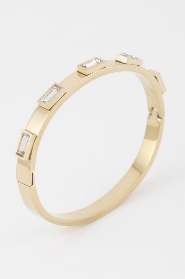 Multi Crystal Clasp Bracelet – Metallic Crystal Accent