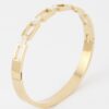 Crystal-Accent Chain Clasp Bracelet – Metallic Shine