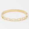 Crystal-Accent Chain Clasp Bracelet – Metallic Shine
