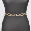 Oval-Link Metal Chain Belt – Plus Size