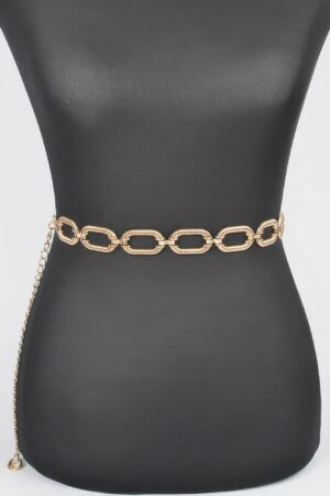 Oval-Link Metal Chain Belt – Plus Size
