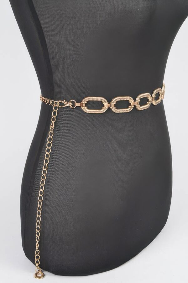 Oval-Link Metal Chain Belt – Plus Size