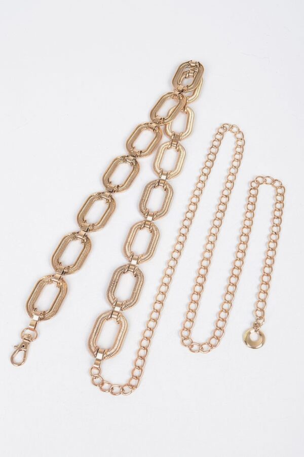 Oval-Link Metal Chain Belt – Plus Size