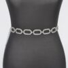 Oval-Link Metal Chain Belt – Plus Size