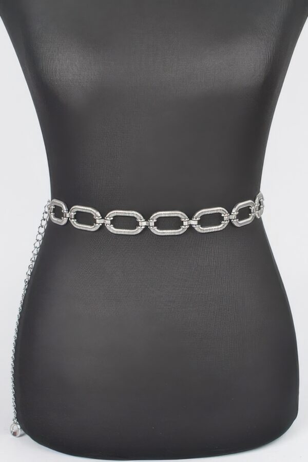 Oval-Link Metal Chain Belt – Plus Size