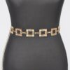 Square-Link Metal Chain Belt – Plus Size