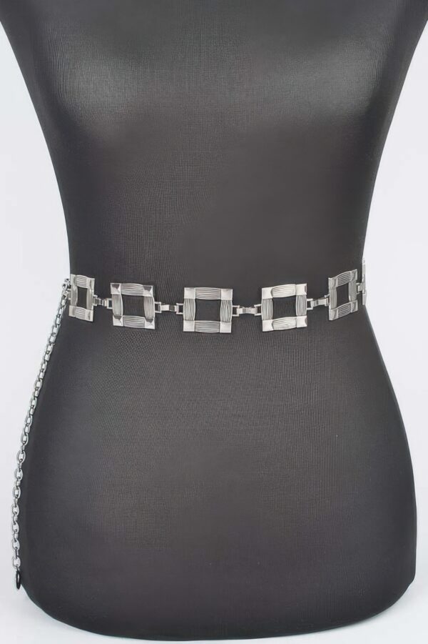 Square-Link Metal Chain Belt – Plus Size