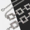 Square-Link Metal Chain Belt – Plus Size