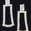 Sparkling Rhinestone Drop Earrings – 1 x 2.25 in
