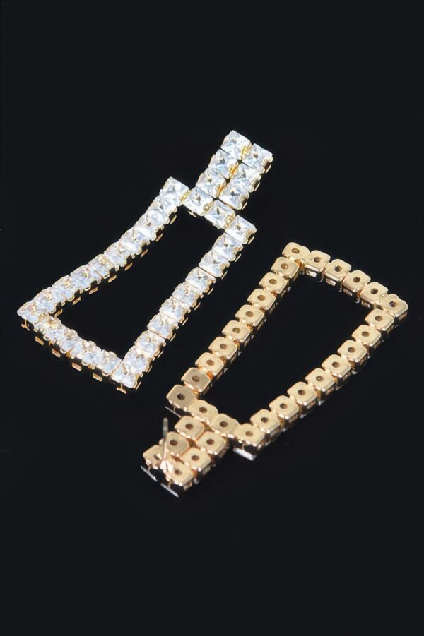 Sparkling Rhinestone Drop Earrings – 1 x 2.25 in