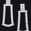 Sparkling Rhinestone Drop Earrings – 1 x 2.25 in