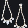 Rhinestone Drop Earrings – Cascading Sparkle