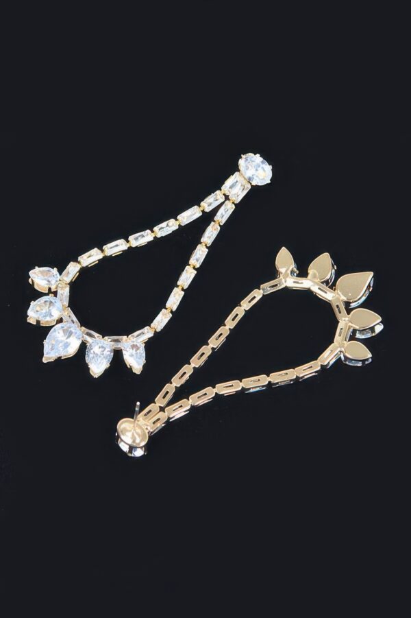 Rhinestone Drop Earrings – Cascading Sparkle