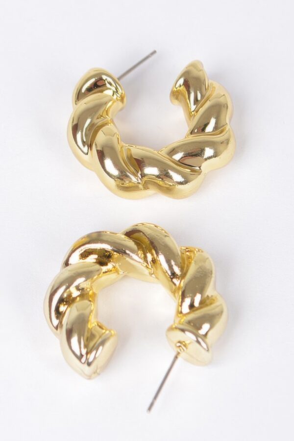 CCB Resin Hoop Earrings – Polished 1.15in Hoops