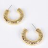 CCB Sleek Hoop Earrings – Glossy 1.15in Round