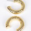 CCB Sleek Hoop Earrings – Glossy 1.15in Round