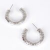 CCB Sleek Hoop Earrings – Glossy 1.15in Round