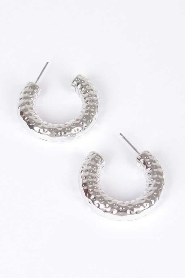 CCB Sleek Hoop Earrings – Glossy 1.15in Round
