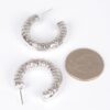 CCB Sleek Hoop Earrings – Glossy 1.15in Round