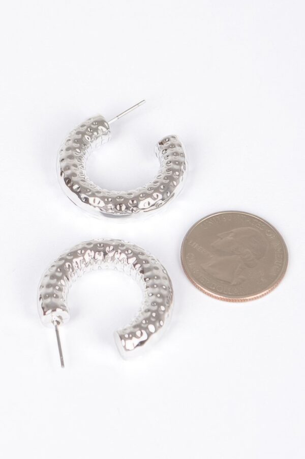 CCB Sleek Hoop Earrings – Glossy 1.15in Round