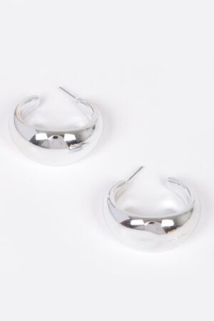 CCB Hoop Earrings – Medium Polished Hoops