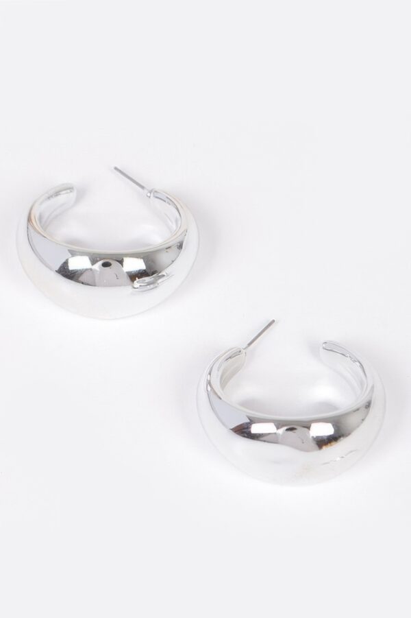 CCB Hoop Earrings – Medium Polished Hoops