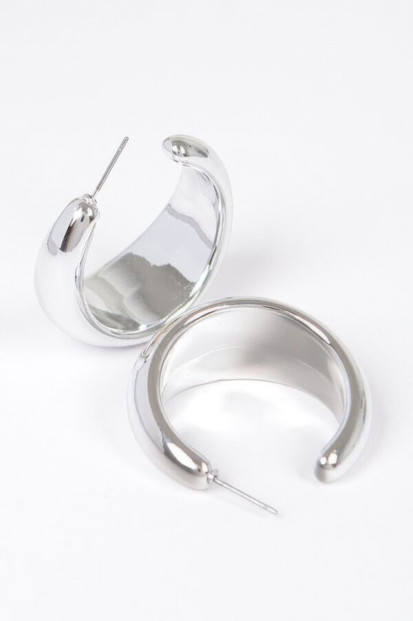 CCB Hoop Earrings – Medium Polished Hoops
