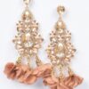 Multi Rhinestone Flower Drop Earrings – Party Glam