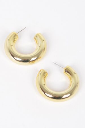 CCB Mini Hoop Earrings – Polished 1.5 x 1.5 in