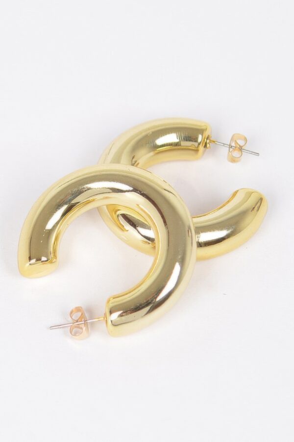 CCB Mini Hoop Earrings – Polished 1.5 x 1.5 in