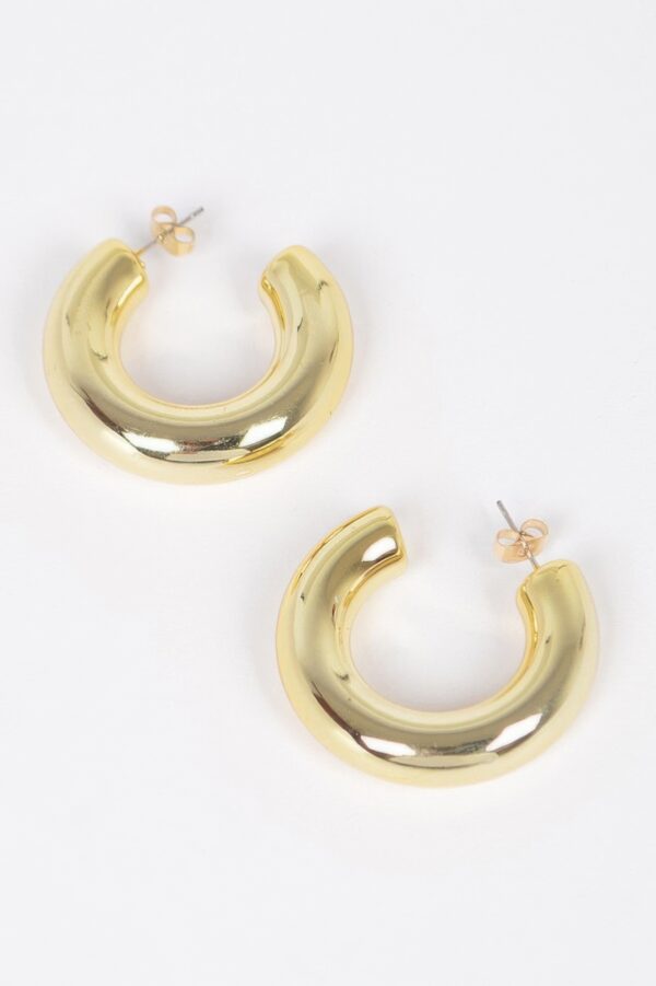 CCB Mini Hoop Earrings – Polished 1.5 x 1.5 in