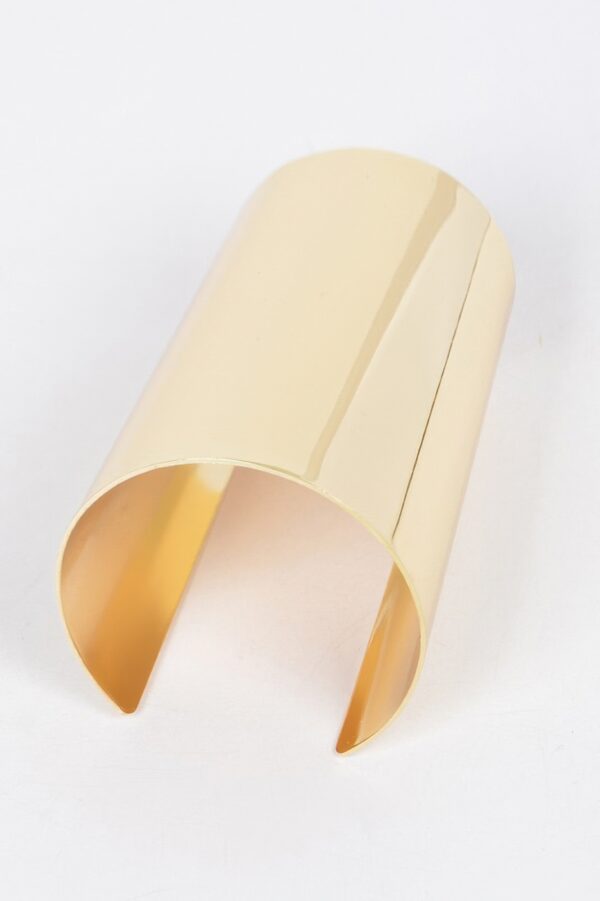 Metal Cuff Bracelet – Sculptural Polished Finish