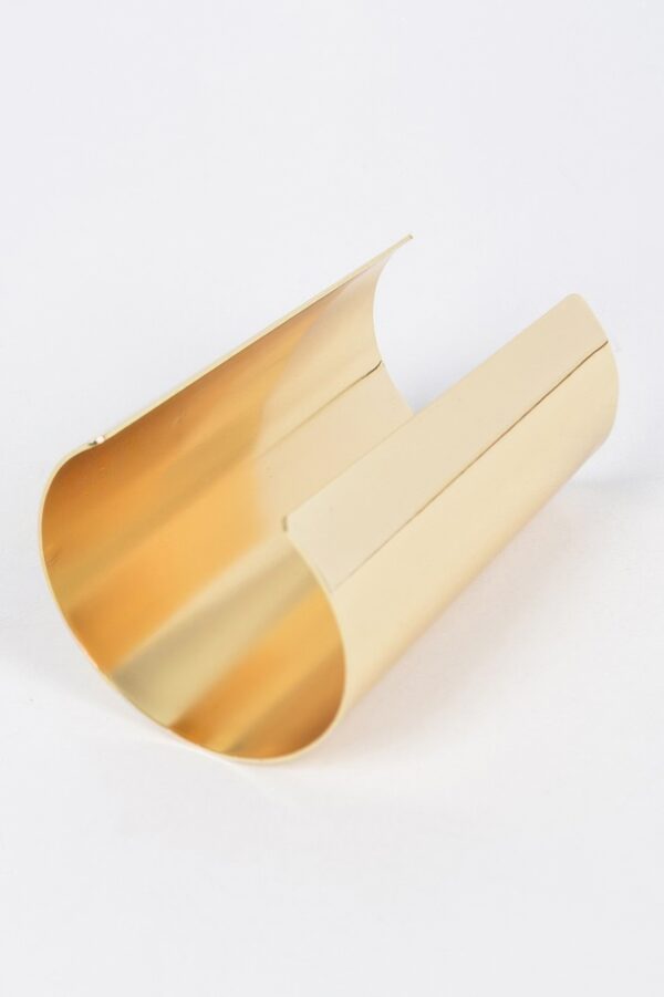 Metal Cuff Bracelet – Sculptural Polished Finish