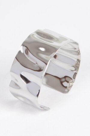Metal Cuff Bracelet – Wide Polished Finish