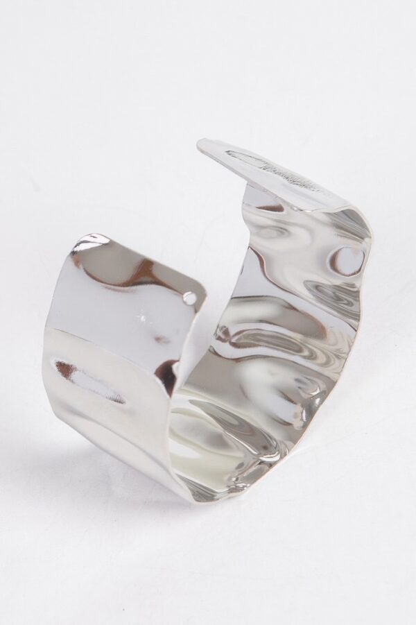 Metal Cuff Bracelet – Wide Polished Finish