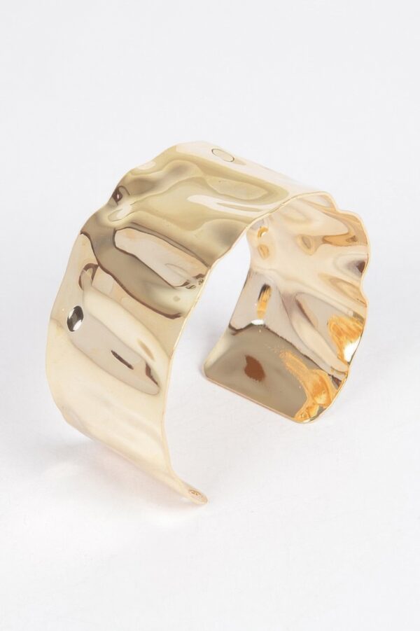 Metal Cuff Bracelet – Wide Polished Finish