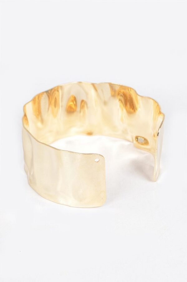 Metal Cuff Bracelet – Wide Polished Finish