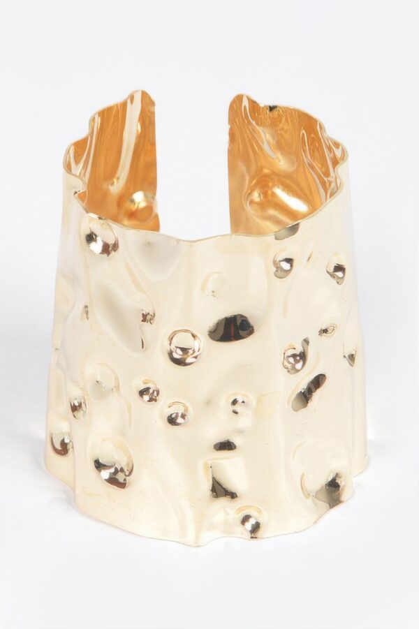 Polished Metal Cuff Bracelet – Open Adjustable