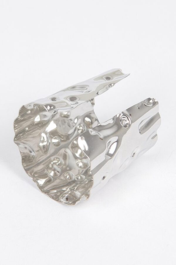 Polished Metal Cuff Bracelet – Open Adjustable