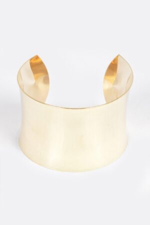 Polished Metal Cuff Bracelet – Bold Silhouette