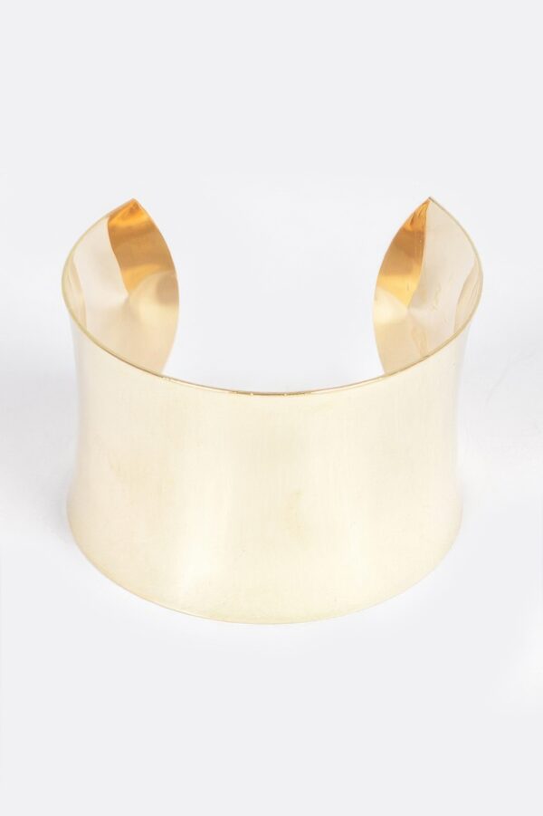 Polished Metal Cuff Bracelet – Bold Silhouette