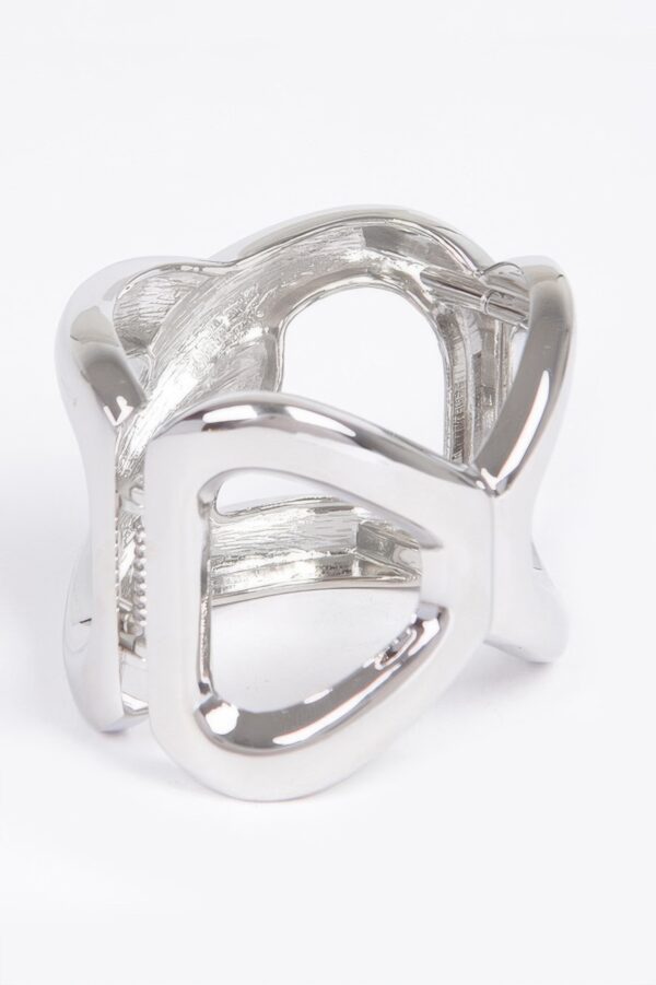 Hinged Metal Cuff Bracelet – Polished Finish
