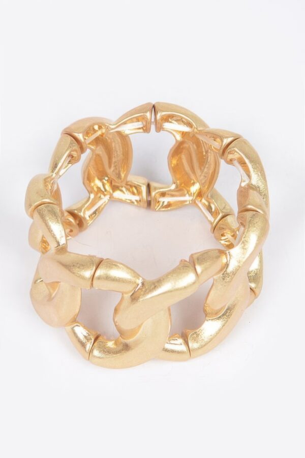 Cast Metal Cuff Bracelet with Spring Hinge