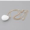 Yin Teardrop Necklace – Polished Minimal Pendant