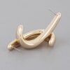 Rounded Polished Metal Earrings – Compact Studs