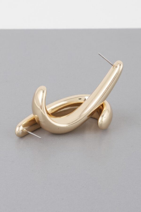 Rounded Polished Metal Earrings – Compact Studs